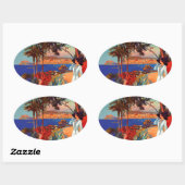  antibes Cote D'Azur Travel Ovale Sticker (Vel)