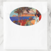  antibes Cote D'Azur Travel Ovale Sticker (Tas)