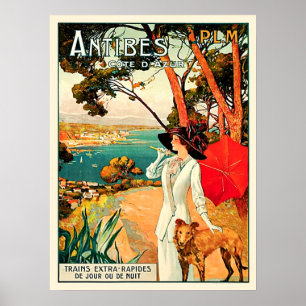 Antibes Cote d'Azur Travel Poster