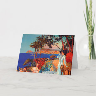 antibes Cote D'Azur Woman & Dog Kaart