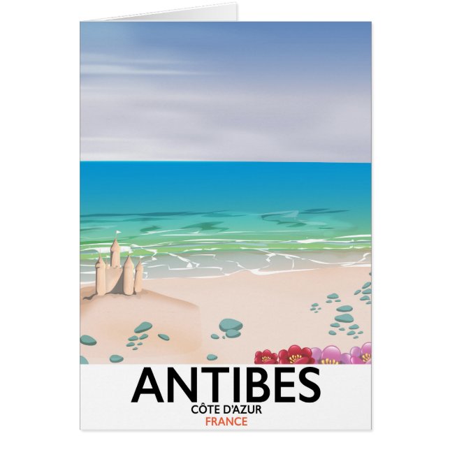Antibes France Beach poster (Voorkant)
