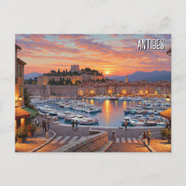 Antibes France Harbour Travel Briefkaart