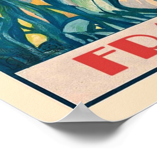 Antibes, France travel poster (Hoek)