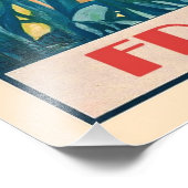 Antibes, France travel poster, Foto Afdruk (Hoek)