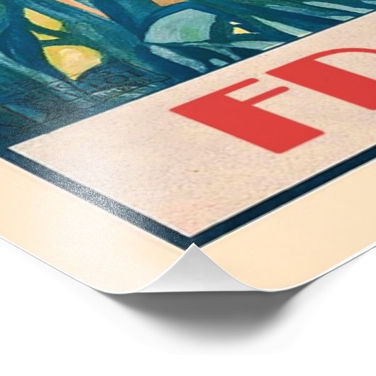 Antibes, France travel poster, Foto Afdruk (Hoek)