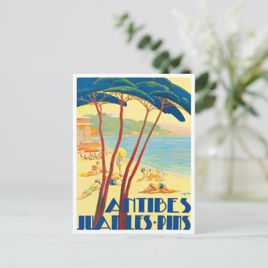 Antibes France vintage Briefkaart (Staand voorkant)