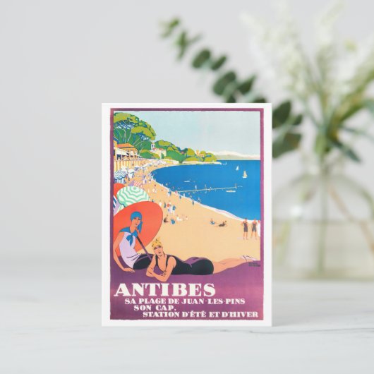 Antibes France vintage Briefkaart (Staand voorkant)
