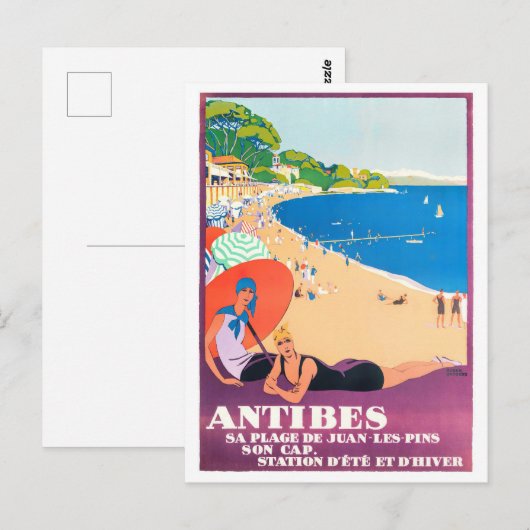 Antibes France vintage Briefkaart (Voorkant / Achterkant)