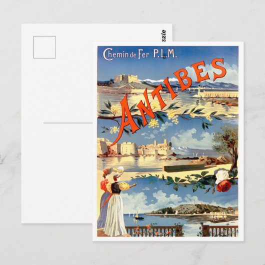 Antibes France vintage Briefkaart (Voorkant / Achterkant)