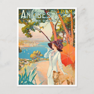 Antibes France vintage Briefkaart