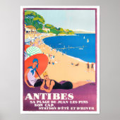 Antibes France vintage Poster (Voorkant)