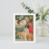 Antibes France Vintage Travel Advertisement Briefkaart (Staand voorkant)