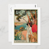 Antibes France Vintage Travel Advertisement Briefkaart (Voorkant / Achterkant)