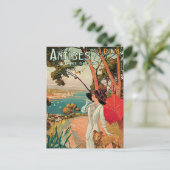 Antibes France Vintage Travel Advertisement Briefkaart (Staand voorkant)