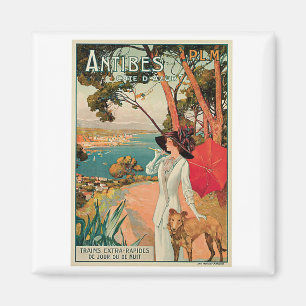 Antibes France Vintage Travel Advertisement Magneet