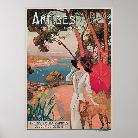 Antibes, France Vintage Travel Poster (Voorkant)