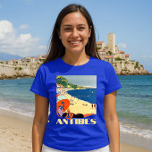 Antibes, Frankrijk Art Deco Reizen Toerisme T-shirt