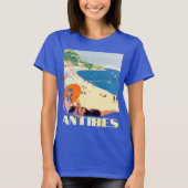 Antibes, Frankrijk  Art Deco Reizen Toerisme T-shirt (Voorkant)