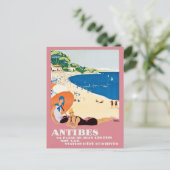  Antibes Frankrijk Beach Vacation Travel Briefkaart (Staand voorkant)