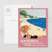 Antibes Frankrijk Beach Vacation Travel Briefkaart (Voorkant / Achterkant)