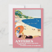 Antibes Frankrijk Beach Vacation Travel Kaart (Voorkant)