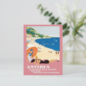 Antibes Frankrijk Beach Vacation Travel Kaart (Staand voorkant)