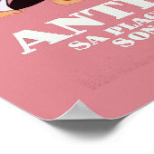 Antibes Frankrijk Beach Vacation Travel Poster (Hoek)