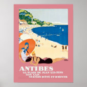  Antibes Frankrijk Beach Vacation Travel Poster (Voorkant)