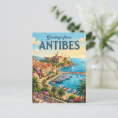 Antibes Frankrijk Briefkaart (Staand voorkant)