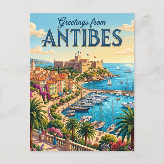 Antibes Frankrijk Briefkaart (Voorkant)