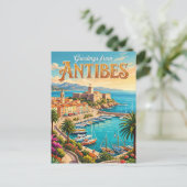 Antibes Frankrijk Briefkaart (Staand voorkant)