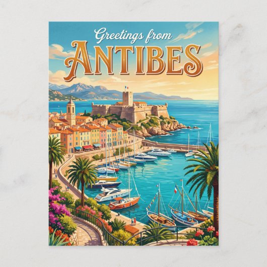 Antibes Frankrijk Briefkaart (Voorkant)