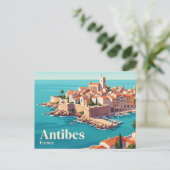 Antibes Frankrijk Briefkaart (Staand voorkant)