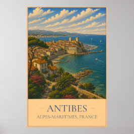 Antibes, Frankrijk – Oude Reisposter Poster