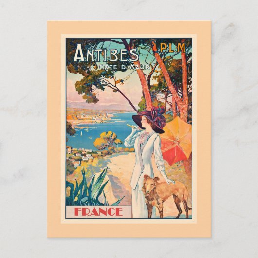 Antibes, Frankrijk reisposter, Briefkaart (Voorkant)