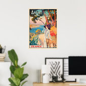 Antibes, Frankrijk reisposter Poster (Thuiskantoor)
