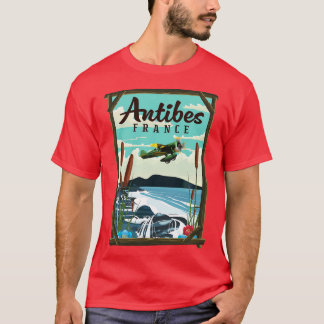 Antibes Frankrijk reisposter T-shirt