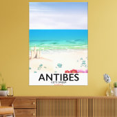 Antibes Frankrijk strandposter Canvas Afdruk (Insitu (Woonkamer))