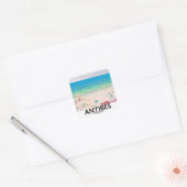 Antibes Frankrijk strandposter Vierkante Sticker (Envelop)
