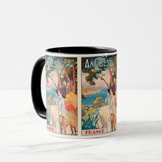  Antibes, Frankrijk: Vakantie op reis Mok (Voorkant links)