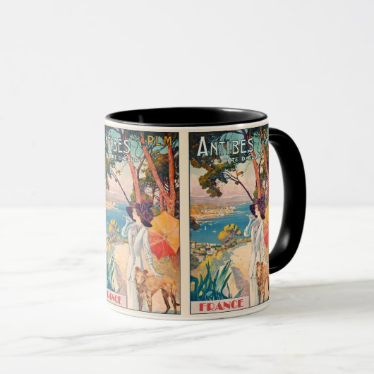 Antibes, Frankrijk: Vakantie op reis Mok (Voorkant rechts)