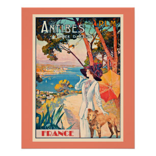 Antibes Frankrijk vintage poster