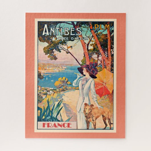 Antibes Frankrijk vintage poster Legpuzzel (Verticaal)