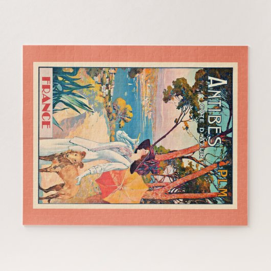 Antibes Frankrijk vintage poster Legpuzzel (Horizontaal)