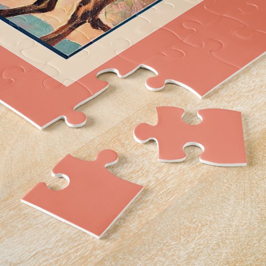 Antibes Frankrijk vintage poster Legpuzzel (Zijkant)