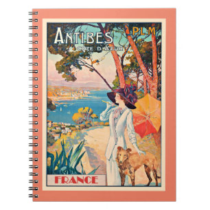 Antibes Frankrijk vintage poster Notitieboek