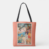 Antibes Frankrijk vintage poster Tote Bag (Achterkant)