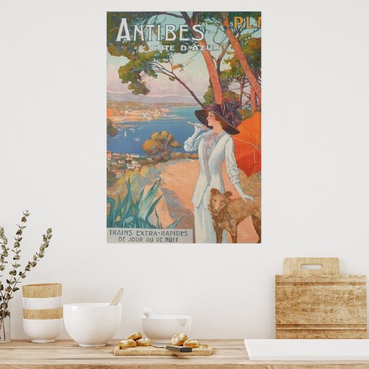 Antibes  Frans reisbureau Poster (Keuken)
