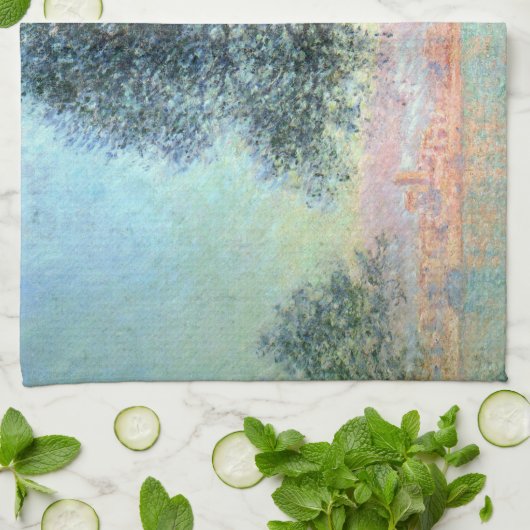 Antibes in the Morning by Claude Monet Theedoek (Gevouwen)