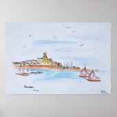 Antibes on the Mediterranean, France Poster (Voorkant)